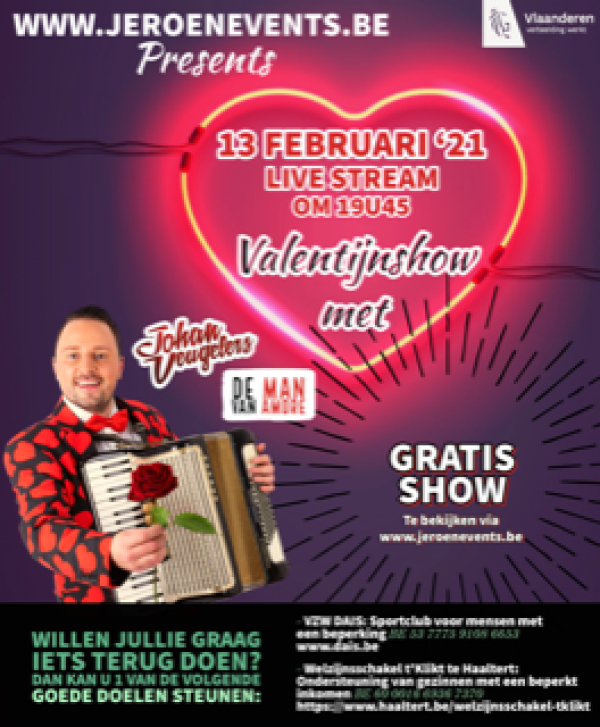 Valentijnsconcert voor goede doel