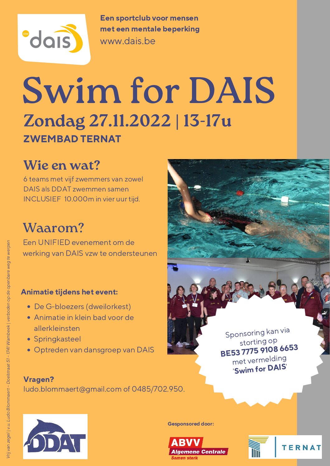 SWIM for DAIS op zondag nm 27 november