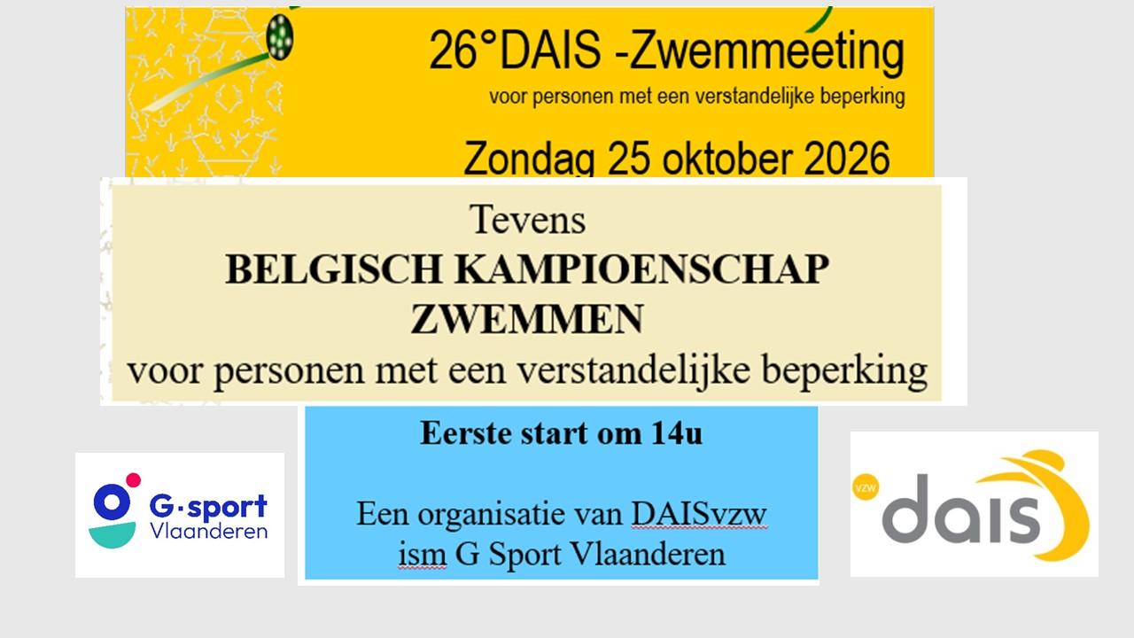 Zwemtornooi DAIS tevens BK Zwemmen VE